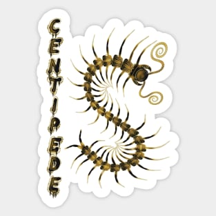 Yellow Centipede with Spray Paint Sticker